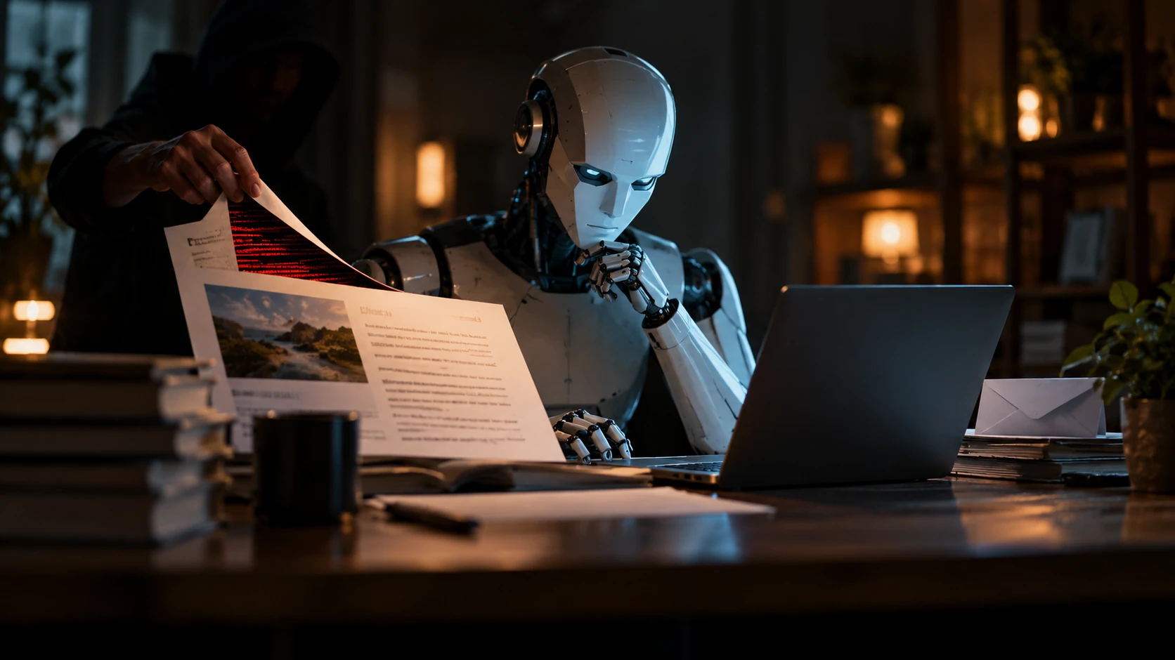 Editorial illustration: Security teams warn about prompt injection in AI agents
