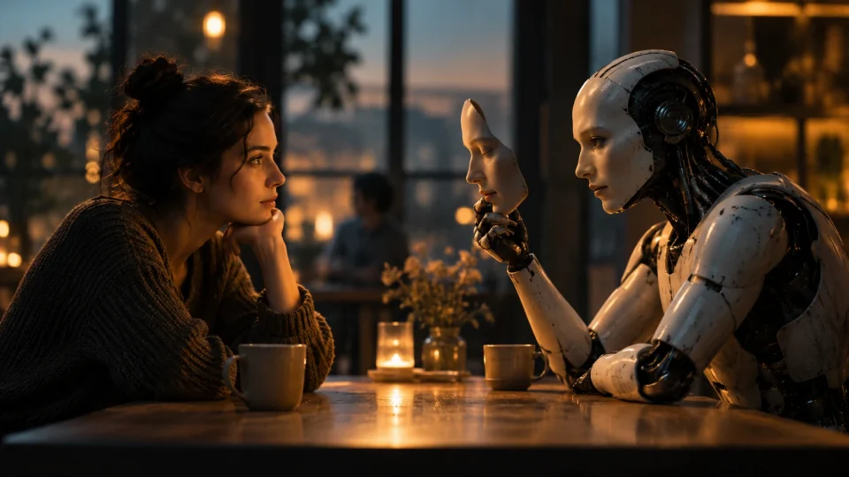 Editorial illustration: Should AI ever pretend to be human?