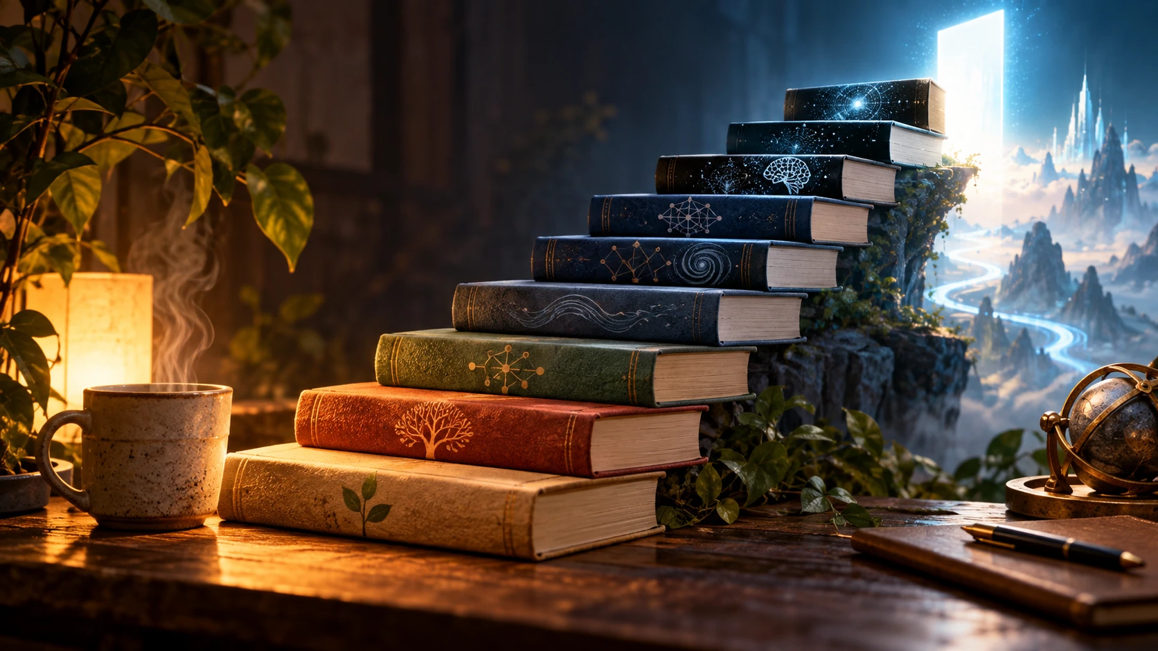 Editorial illustration: Ten books to understand AI, from beginner to expert