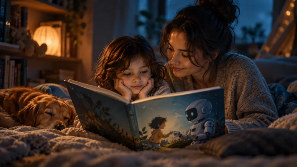Editorial illustration: Children’s books that explain AI well