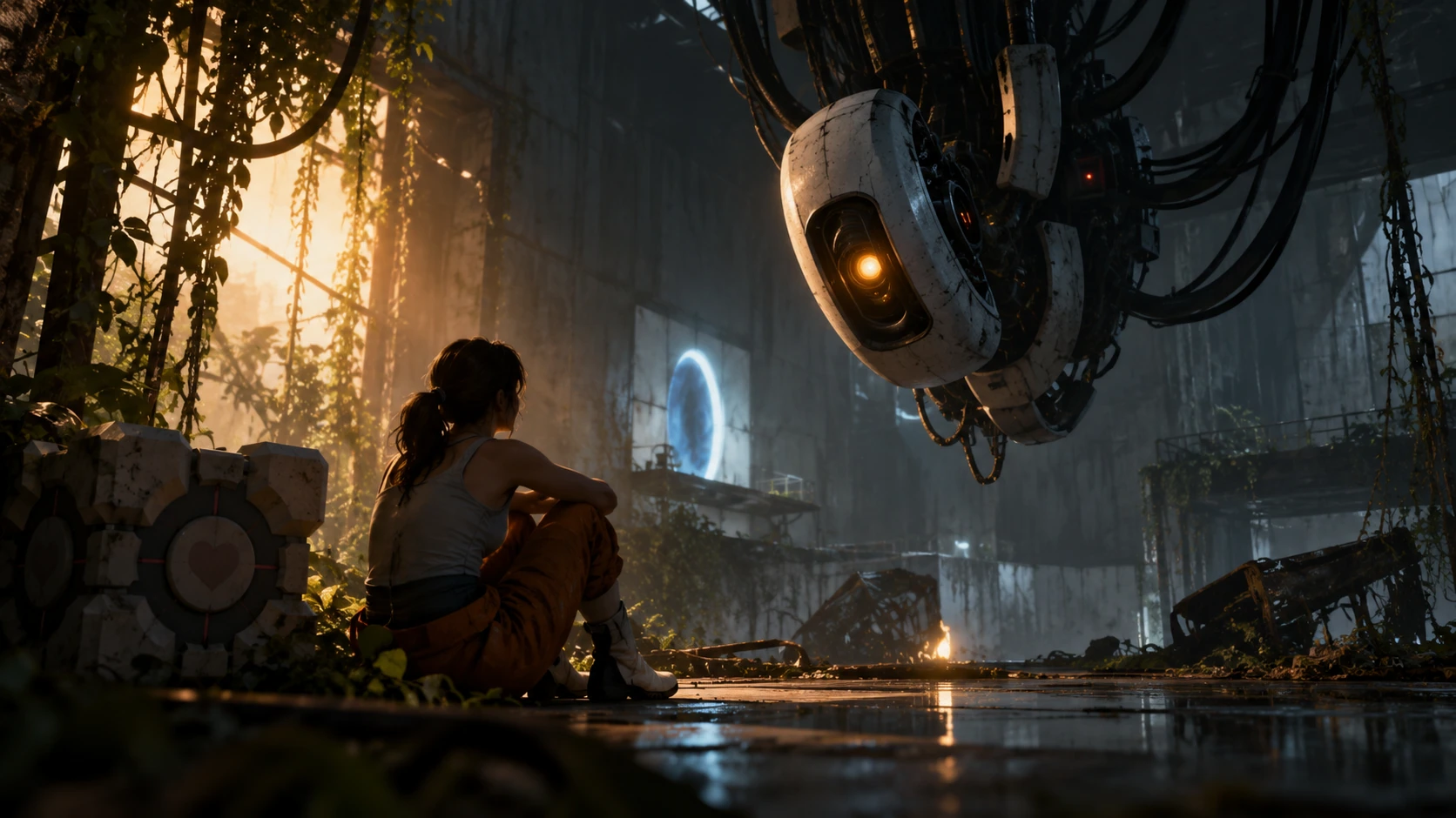 Editorial illustration: Portal, GLaDOS and the comedy of machine villains