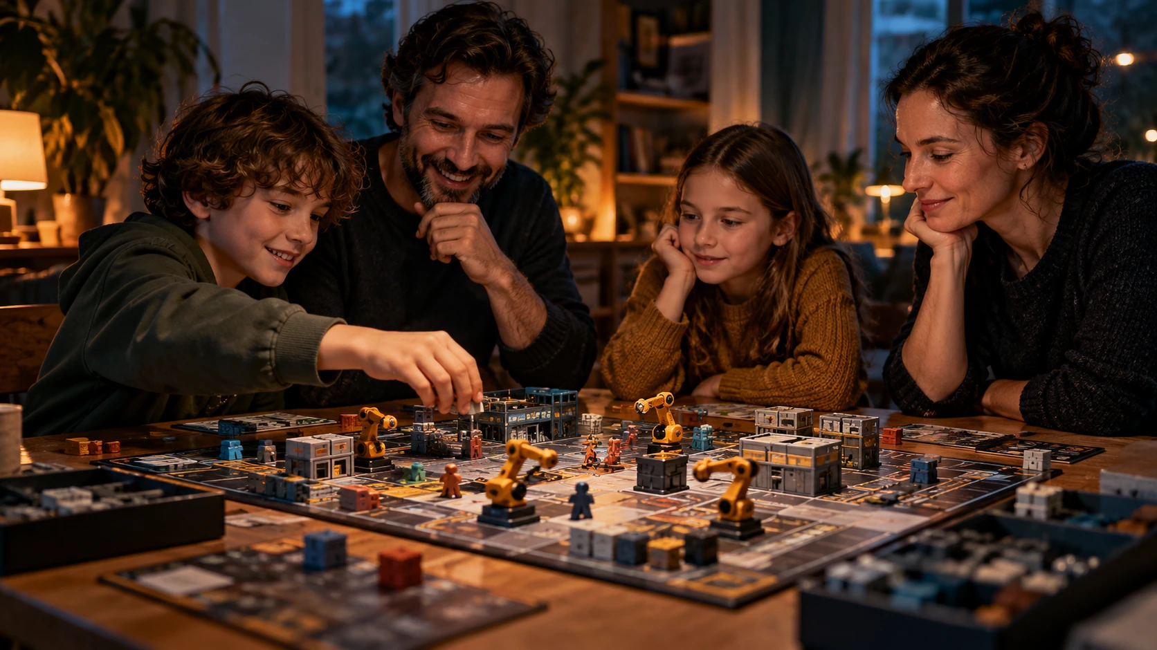 Editorial illustration: Board games about robots and automation