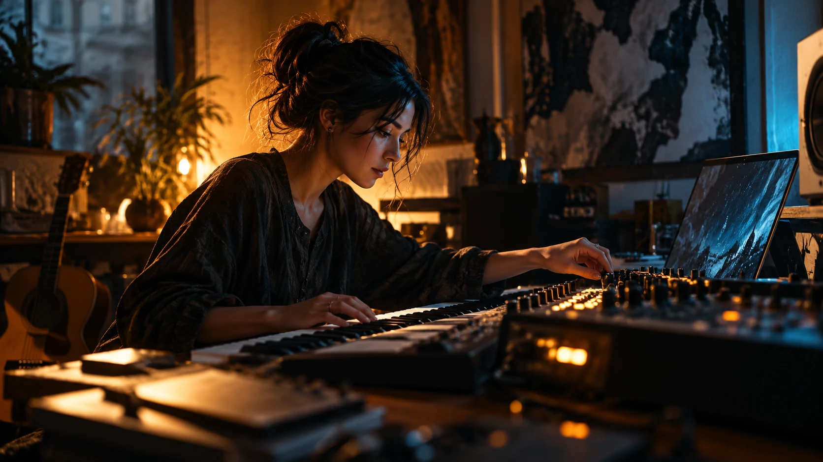Editorial illustration: Artists who use AI as an instrument