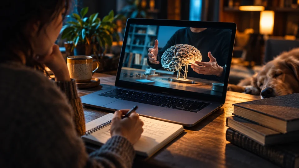 Editorial illustration: YouTube channels that explain AI clearly