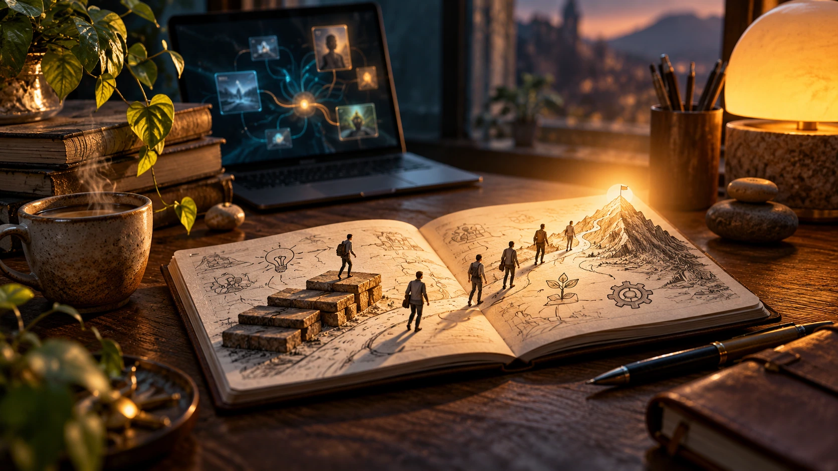 Editorial illustration: The AI product manager
