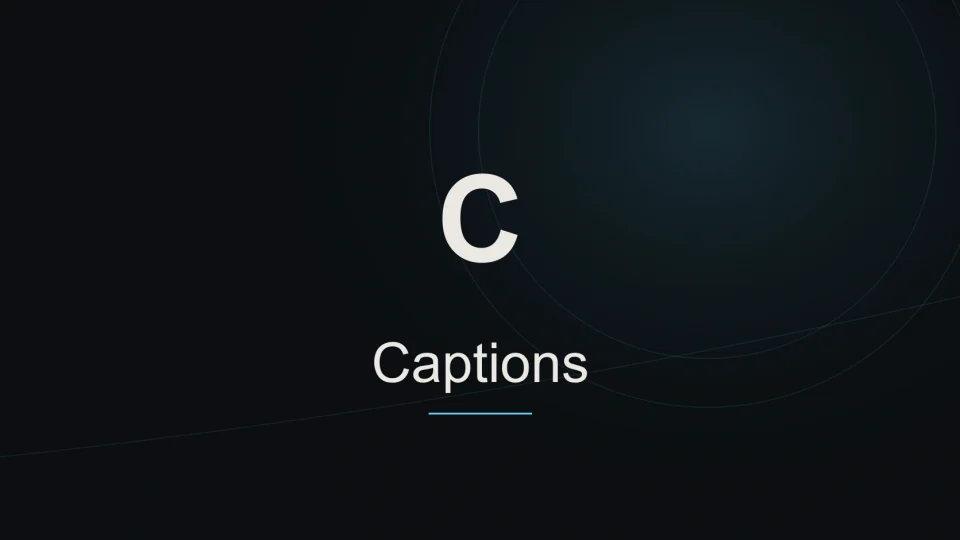 Captions tool identity